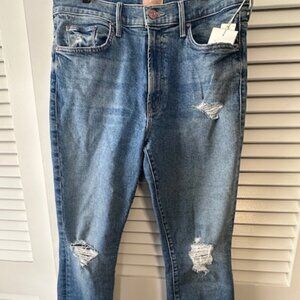 Mother Jeans - The Insider Ankle - Bloom and Doom Wash Size 32